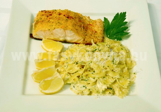 foetel Bőrén sült lazac olasz módra 