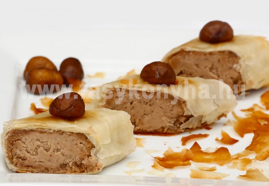desszert Gesztenyés rétes 