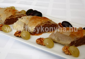 desszert Szőlőlekváros diós rétes