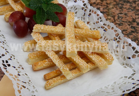 desszert Túrós szezámmagos rúd 