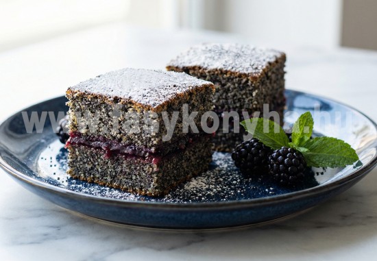 Szedres-mákos kocka 