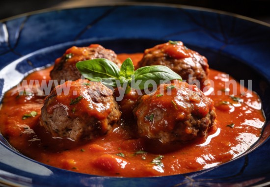 Húsgombóc paradicsomosan