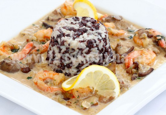 foetel Kapros erdei gombás garnélarákragu vadrizzsel 