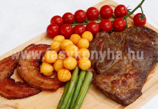 foetel Konfitált marharostélyos sült pancettával