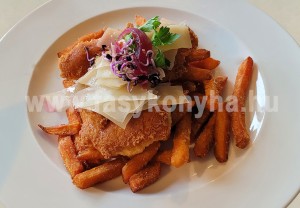 foetel Parmezános csirkemell édesburgonyával