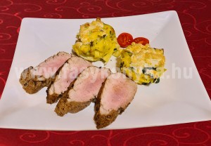 foetel Rozéra sült szűzérme juhtúros spenótos tésztával
