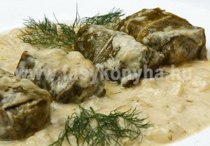 foetel Töltött karalábélevél kapros karalábéfőzelék ágyon 